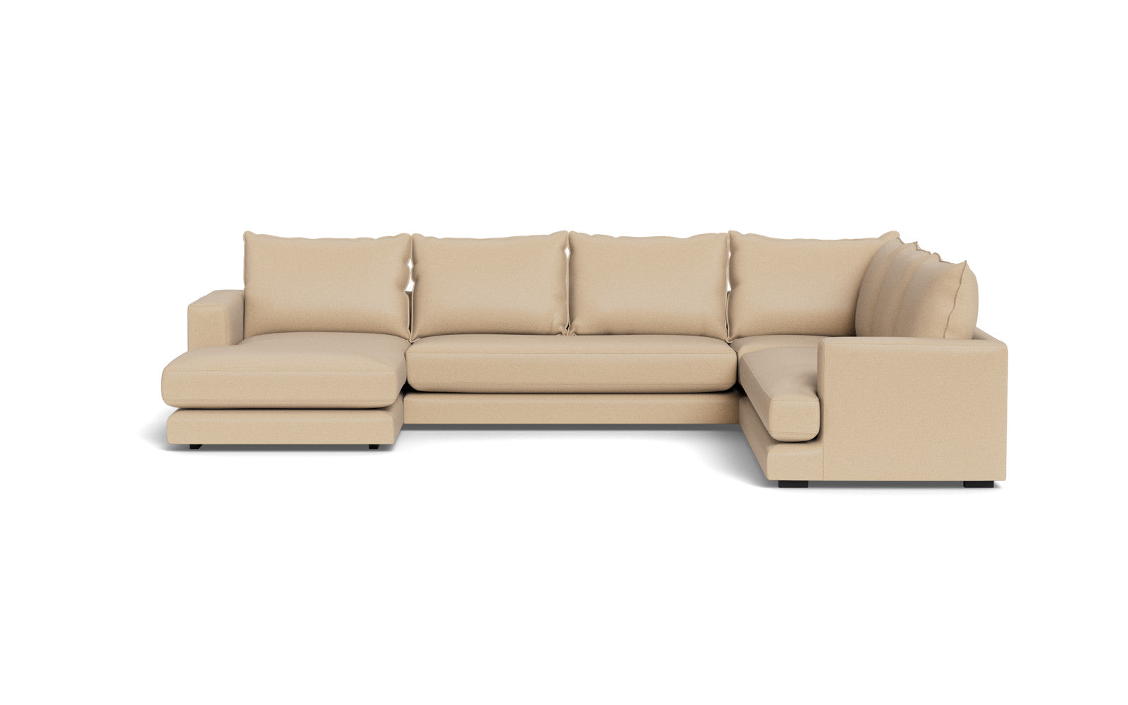 Cozy hjørnesofa med chaiselong - Positano stof - 08 sand, Højrevendt