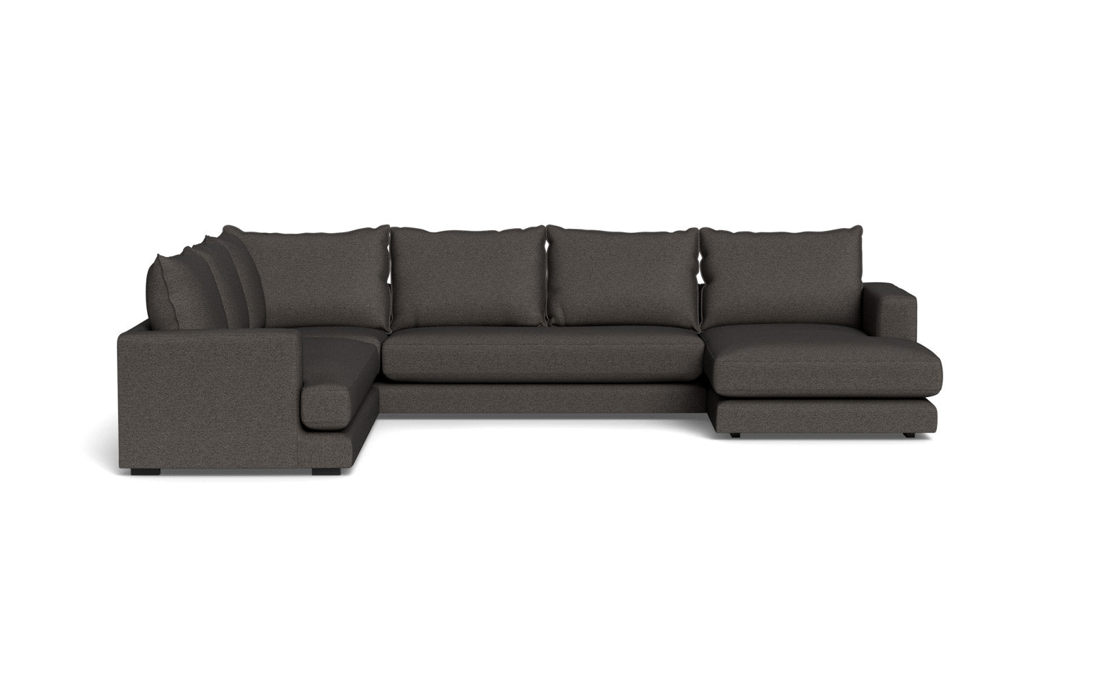 Cozy hjørnesofa med chaiselong - Positano stof - 95 antracit, Venstrevendt
