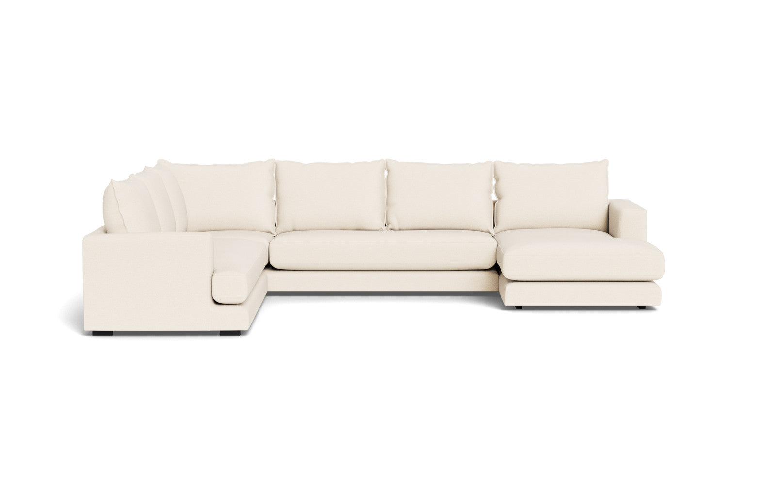 Cozy hjørnesofa med chaiselong - Positano stof - 02 råhvid, Venstrevendt