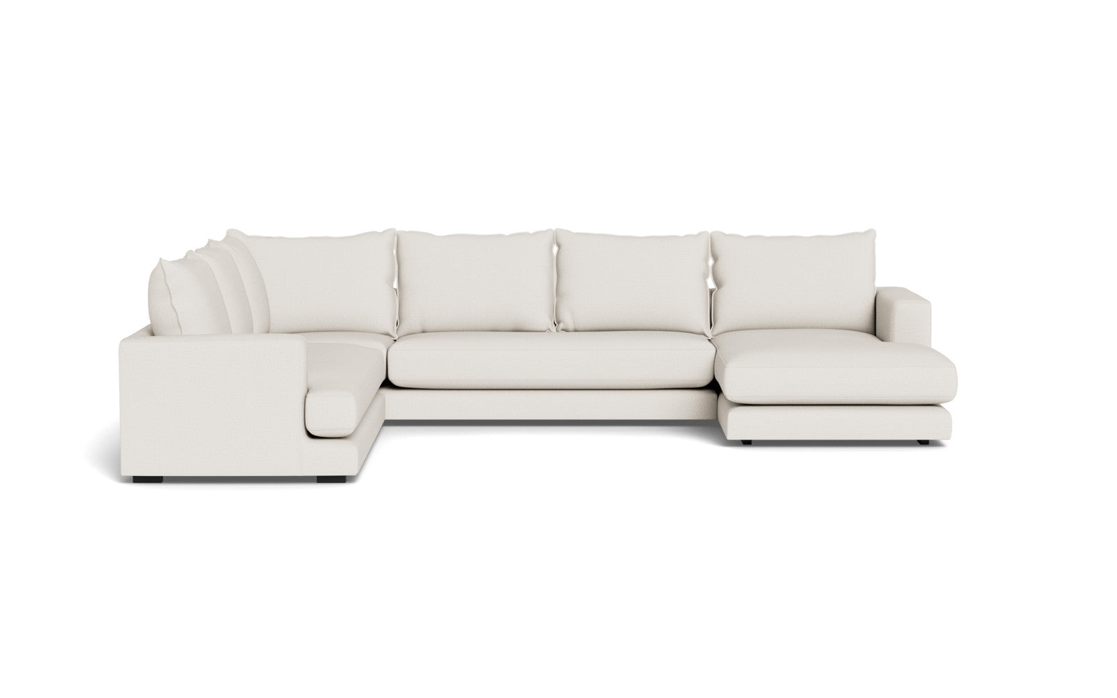 Cozy hjørnesofa med chaiselong - Moly stof - Hvid, Venstrevendt