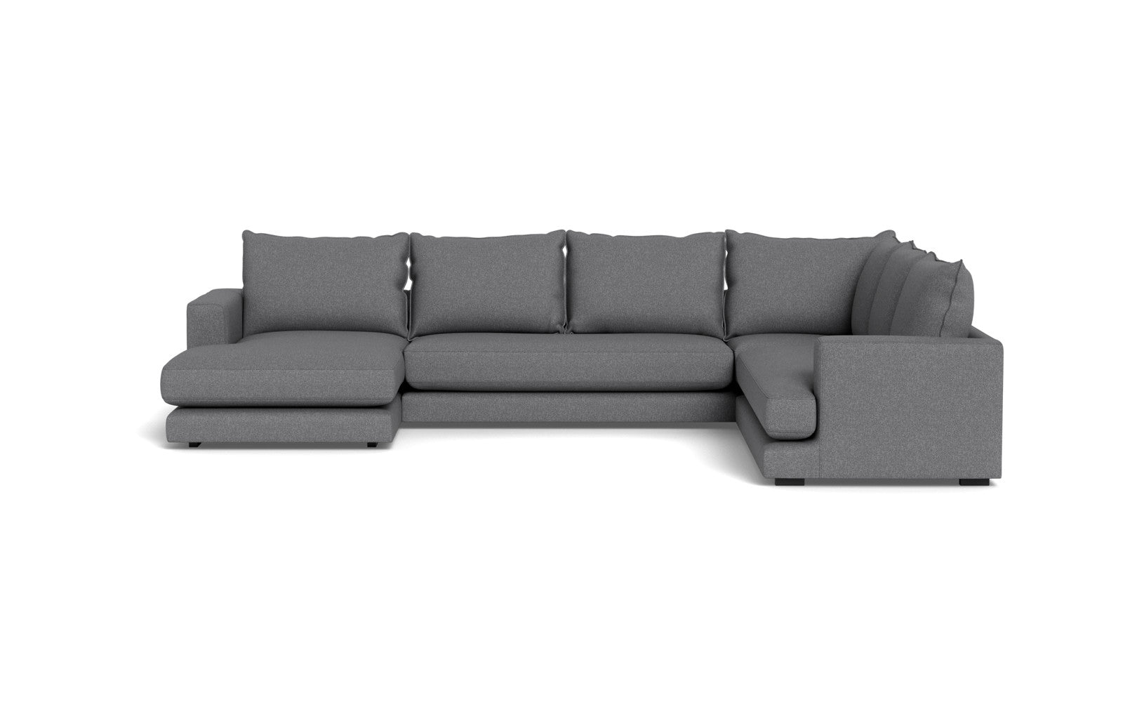 Cozy hjørnesofa med chaiselong - Bjorn stof - grå, Højrevendt