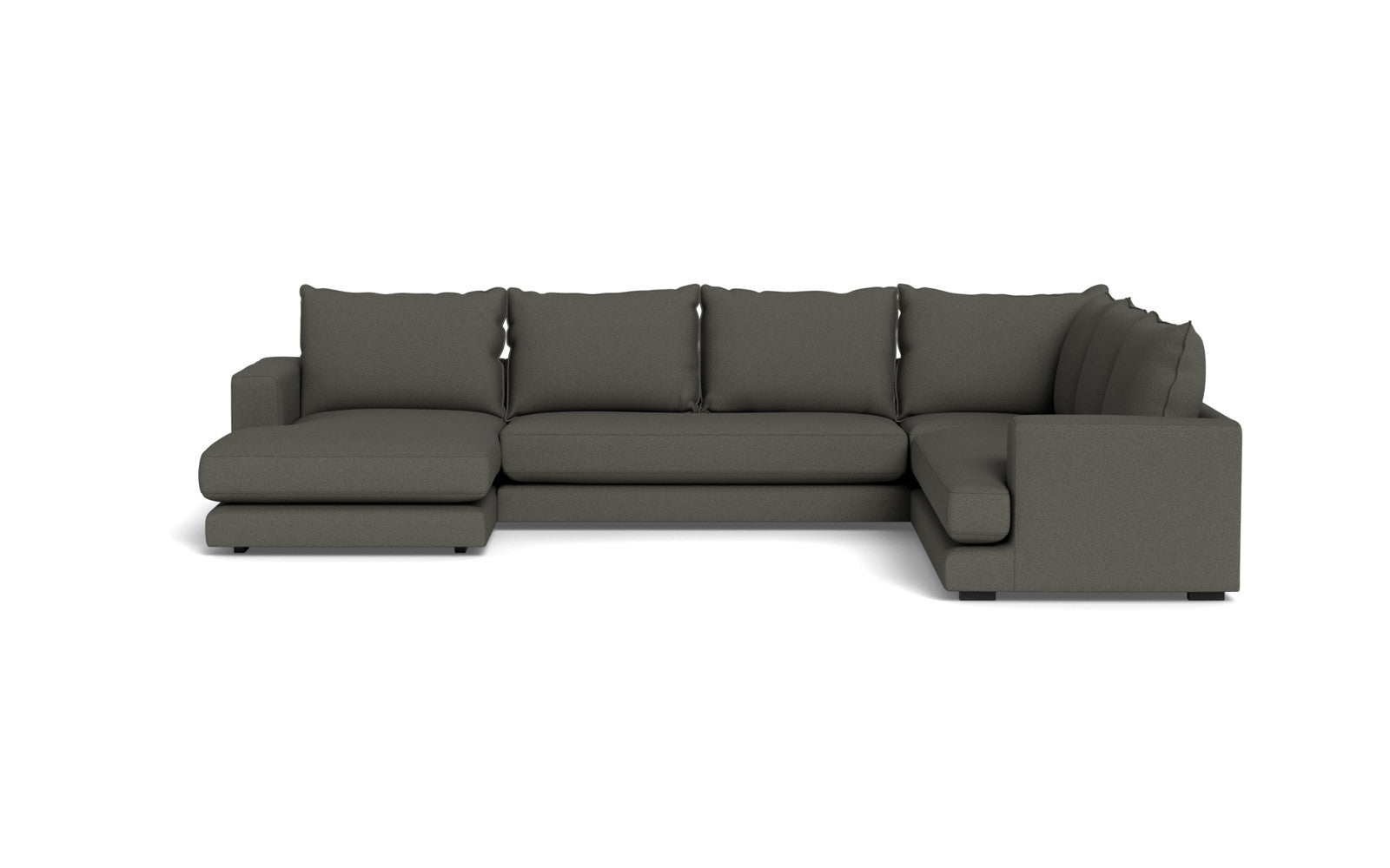 Cozy hjørnesofa med chaiselong - Austin stof - 20 grå, Højrevendt