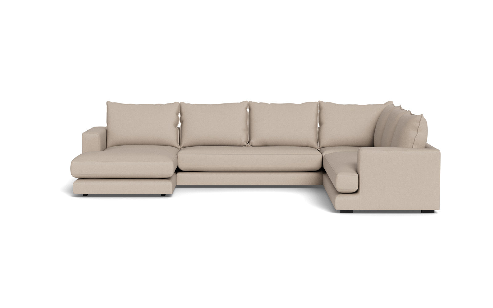 Cozy hjørnesofa med chaiselong - Moly stof - Brun, Højrevendt
