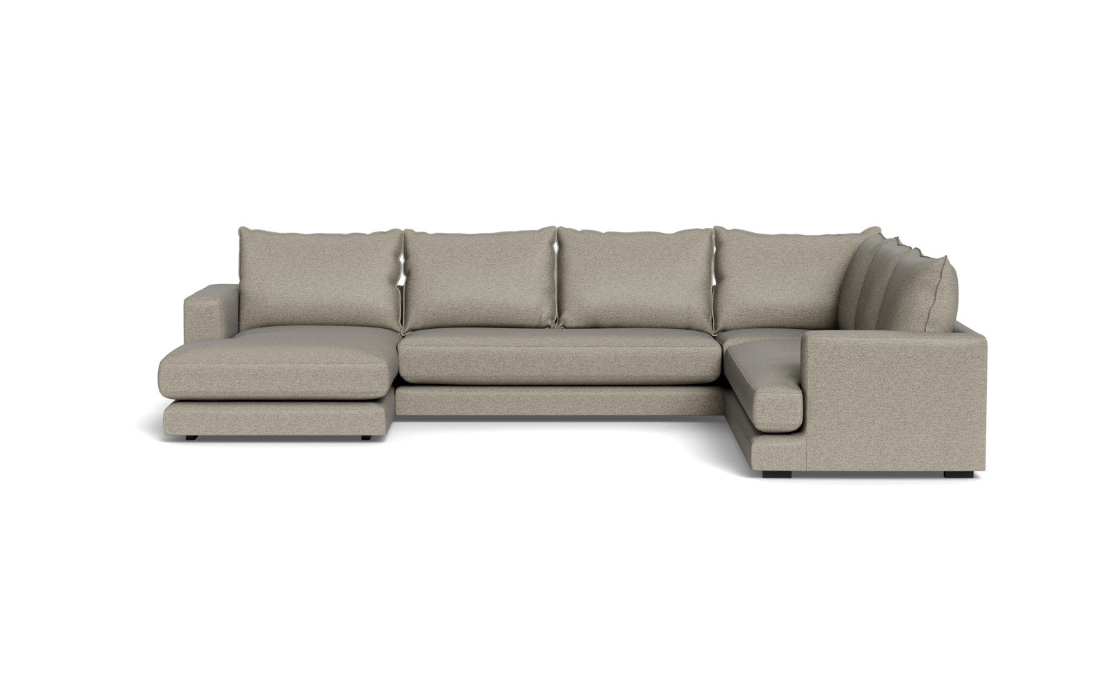 Cozy hjørnesofa med chaiselong - Positano stof - 87 grå, Højrevendt