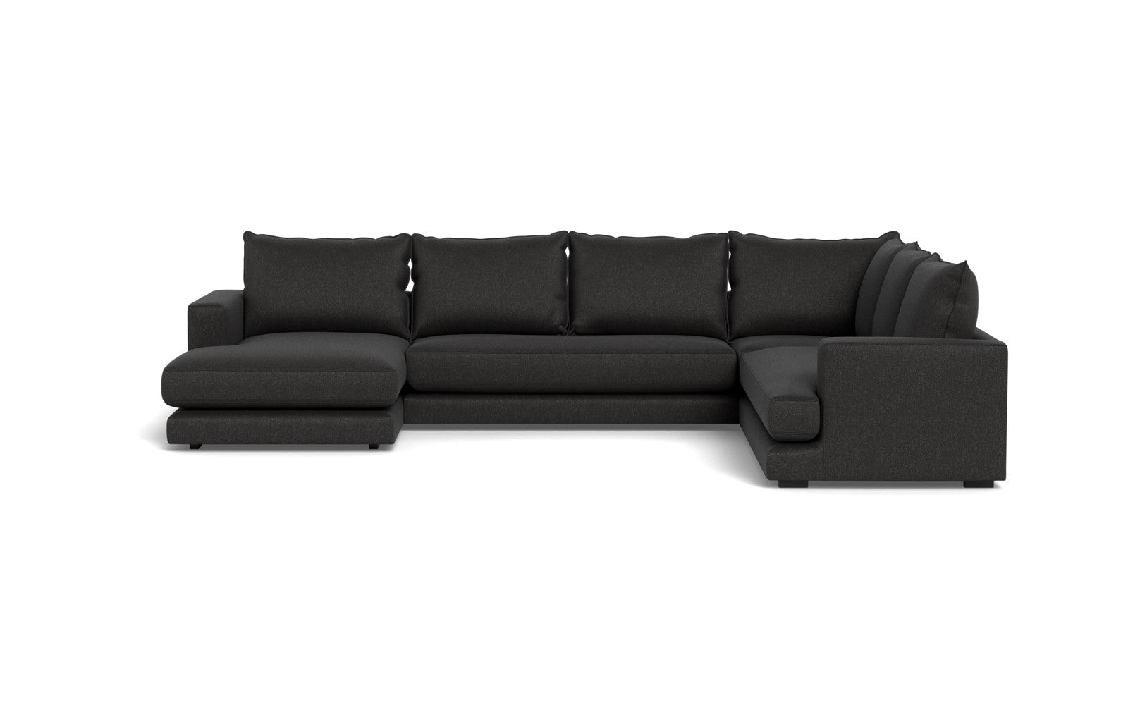 Cozy hjørnesofa med chaiselong - Bjorn stof - antracit, Højrevendt