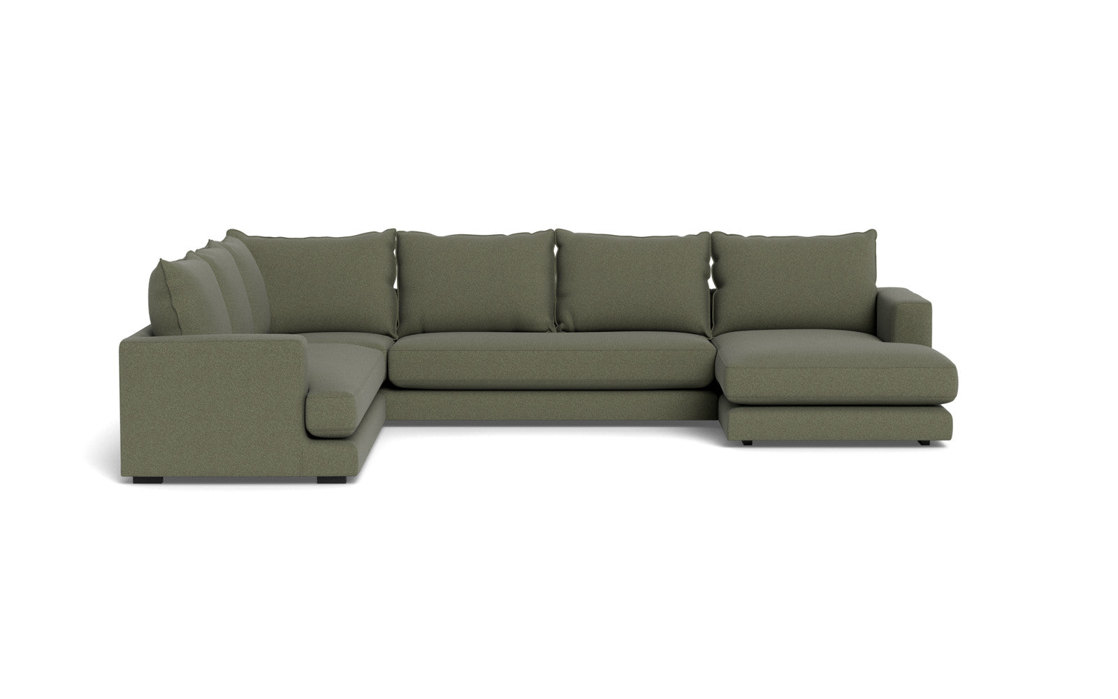 Cozy hjørnesofa med chaiselong - Austin stof - 13 grøn, Venstrevendt