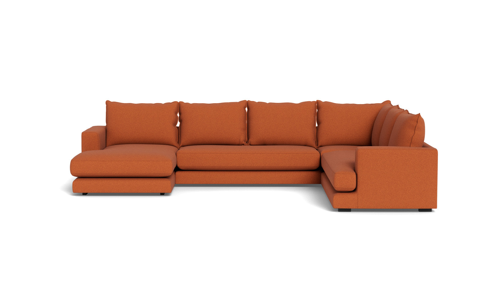 Cozy hjørnesofa med chaiselong - Austin stof - 9 rust, Højrevendt