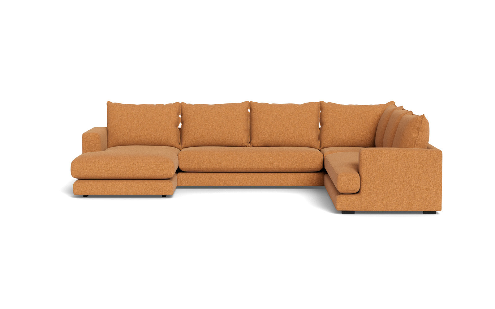 Cozy hjørnesofa med chaiselong - Gear stof - 28 cognac, Højrevendt