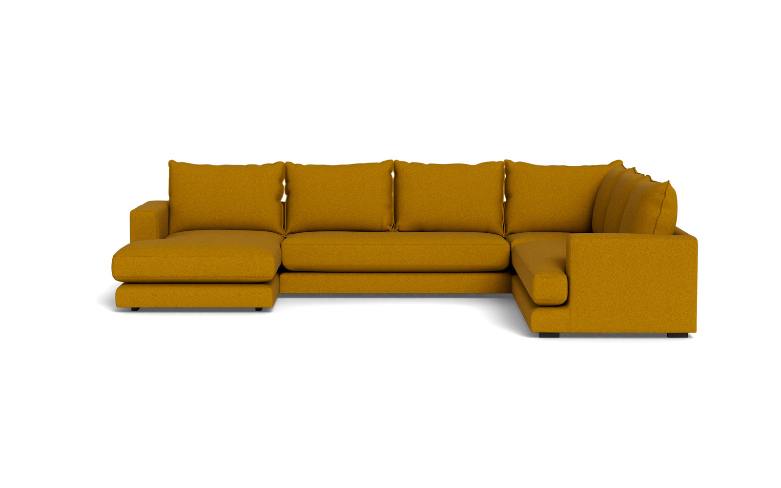 Cozy hjørnesofa med chaiselong - Austin stof - 11 gul, Højrevendt