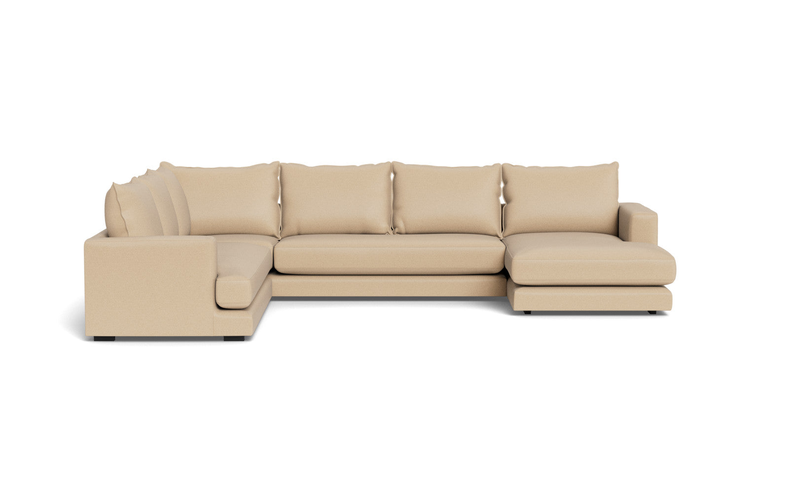 Cozy hjørnesofa med chaiselong - Positano stof - 08 sand, Venstrevendt