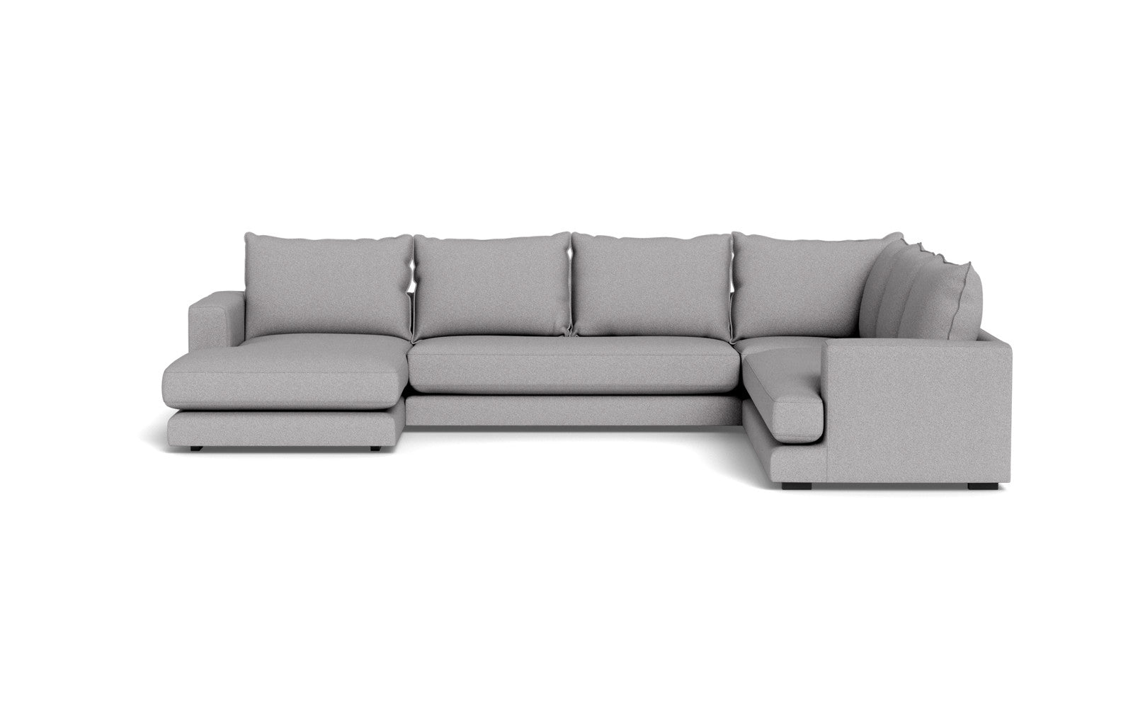 Cozy hjørnesofa med chaiselong - Austin stof - 18 grå, Højrevendt