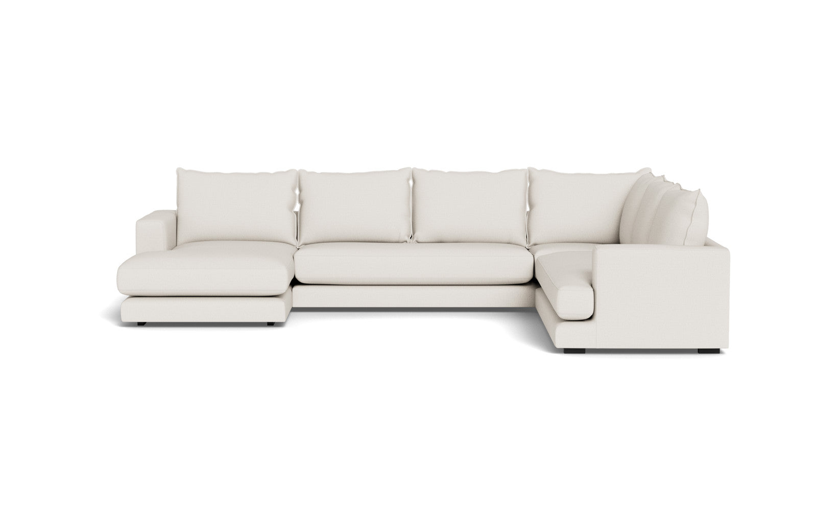 Cozy hjørnesofa med chaiselong - Moly stof - Hvid, Højrevendt