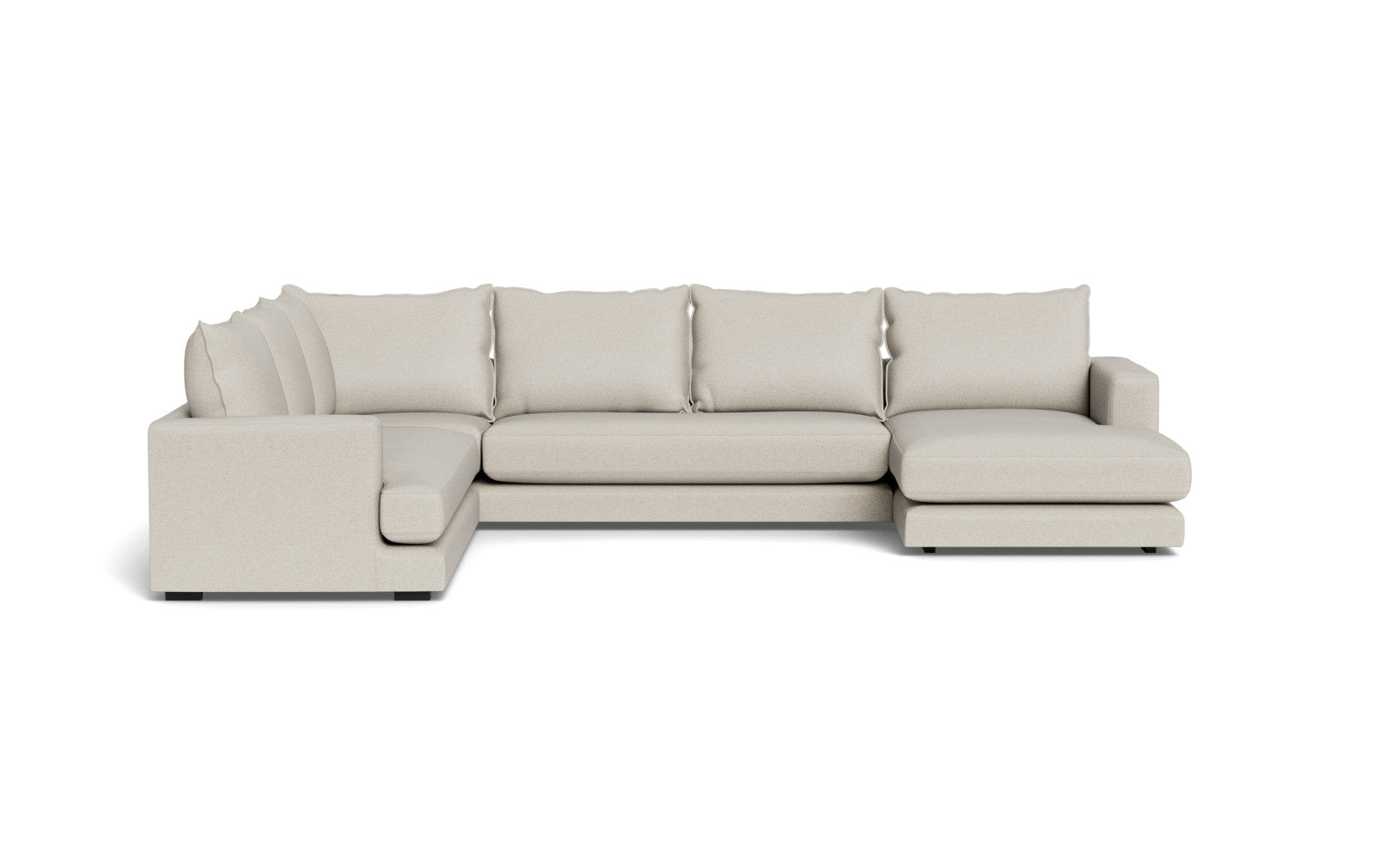 Cozy hjørnesofa med chaiselong - Positano stof - 83 grå, Venstrevendt