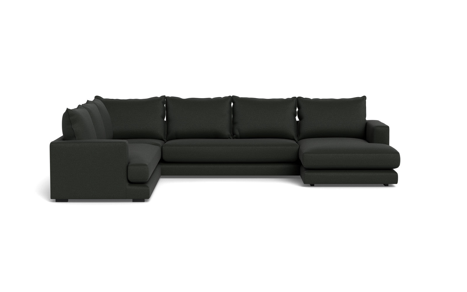Cozy hjørnesofa med chaiselong - Bjorn stof - mørkegrå, Venstrevendt