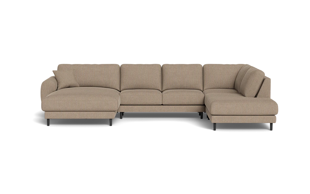 Maine sofa med chaiselong og open end - Alpha Brown
