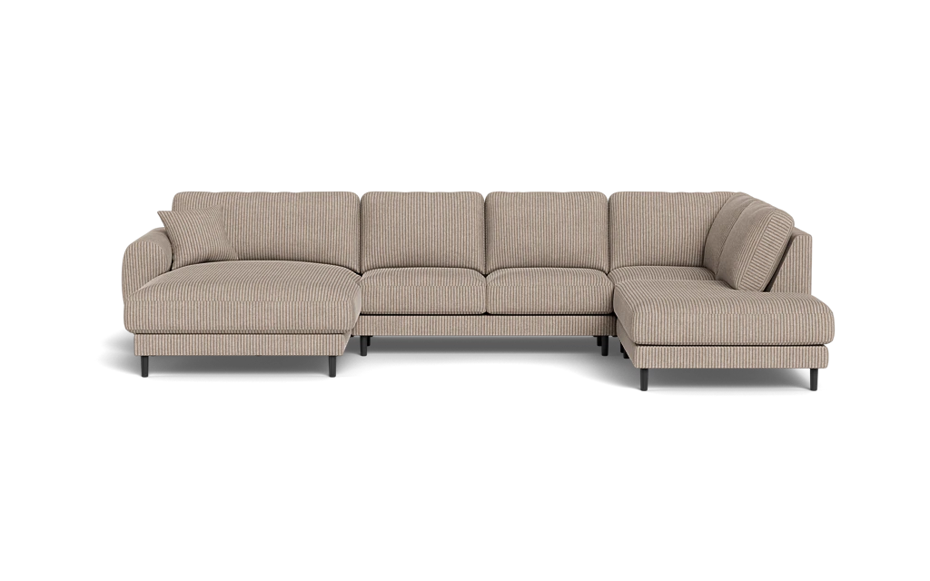 Maine sofa med chaiselong og open end - Alpha Sand Grå