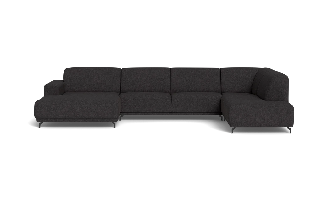 Ohio sofa med chaiselong og open end - Delta Antracit