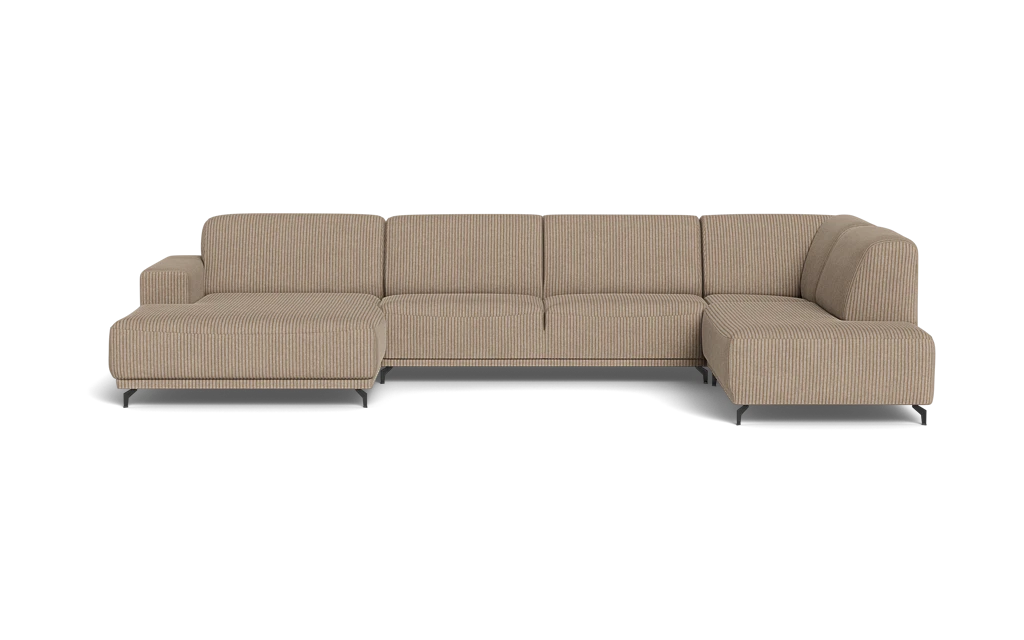 Ohio sofa med chaiselong og open end - Alpha Brown