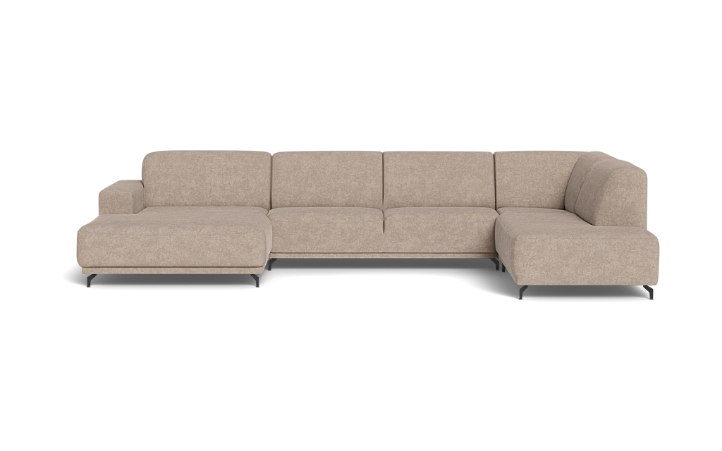 Ohio sofa med chaiselong og open end - Gamma Sand
