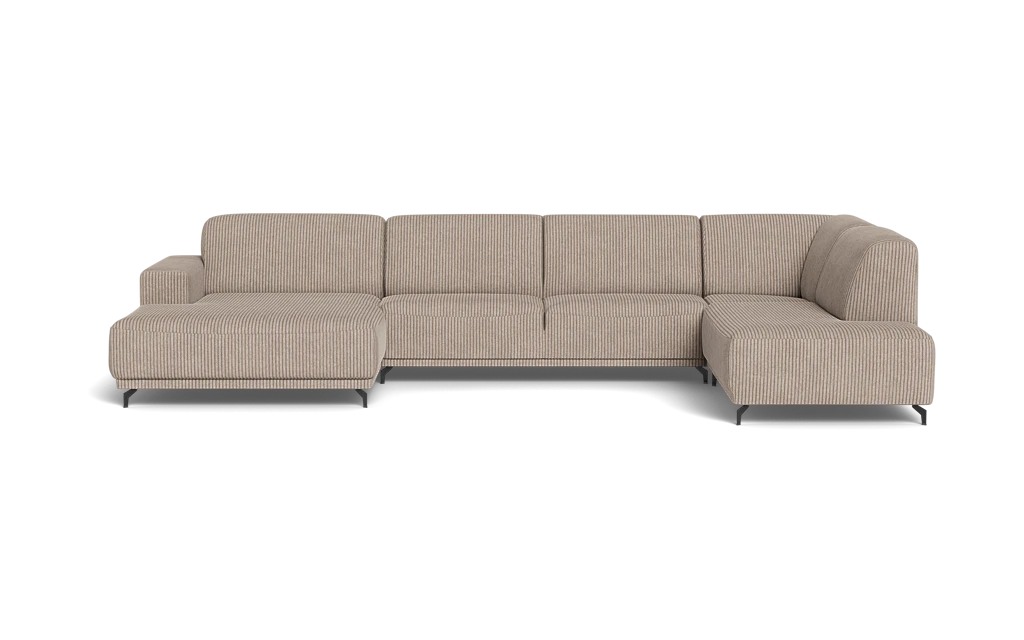 Ohio sofa med chaiselong og open end - Alpha Sand Grå