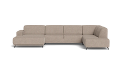 Ohio sofa med chaiselong og open end - Alpha Sand Grå