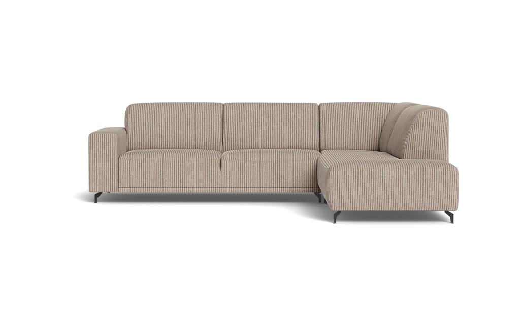 Ohio sofa med open end - Alpha Sand Grå