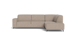 Ohio sofa med open end - Alpha Sand Grå