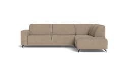 Ohio sofa med open end - Alpha Brown