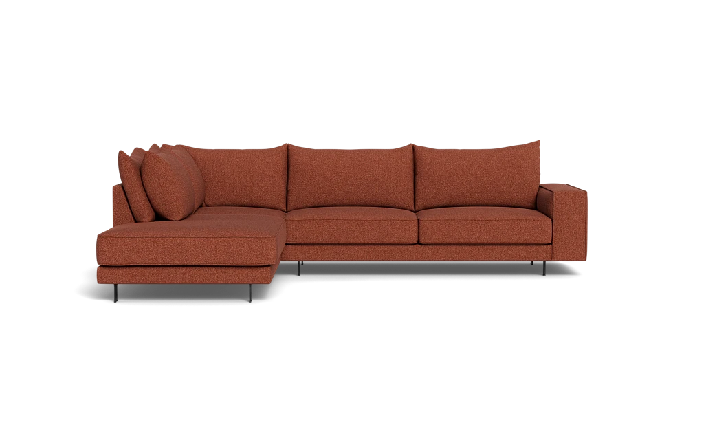 Samba Double Day sofa med open end Pedro arm - Makalu stof - magnolia