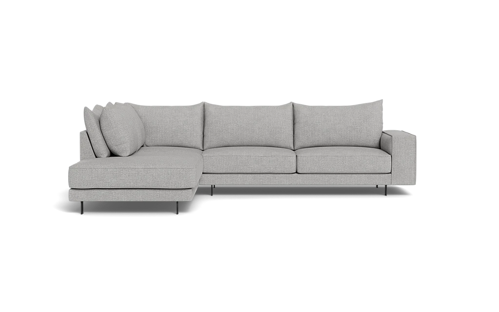 Samba Double Day sofa med open end Pedro arm - Cortina stof - 75 silver
