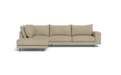 Samba Double Day sofa med open end Pedro arm - Makalu stof - Taupe