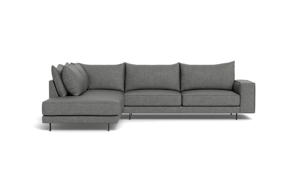 Samba Double Day sofa med open end Pedro arm - Cortina stof - 72 light grey