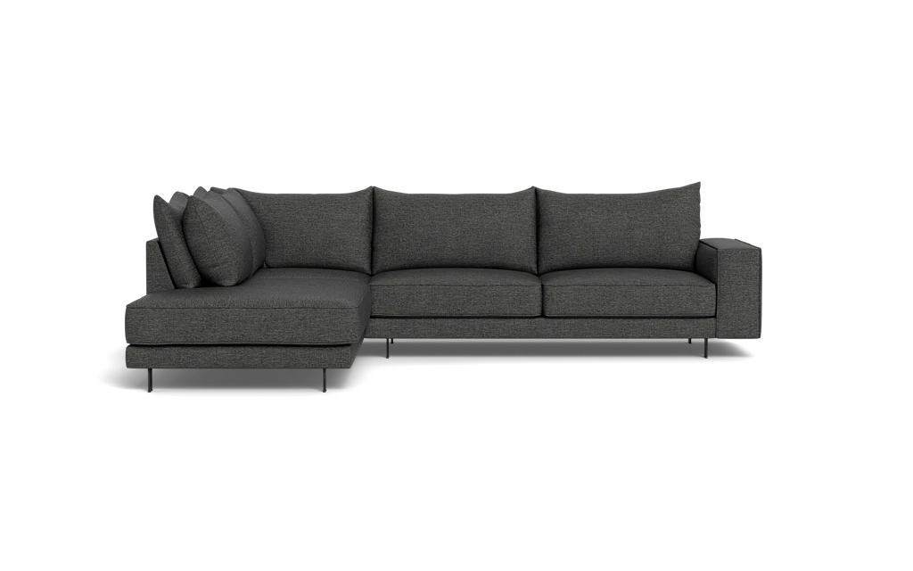 Samba Double Day sofa med open end Pedro arm - Cortina stof - 77 grey