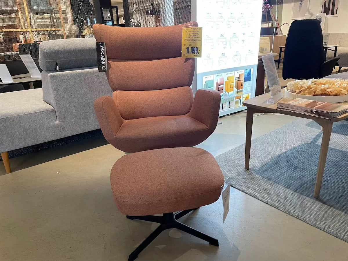 Turtle stol & skammel - Udstillingsmodel