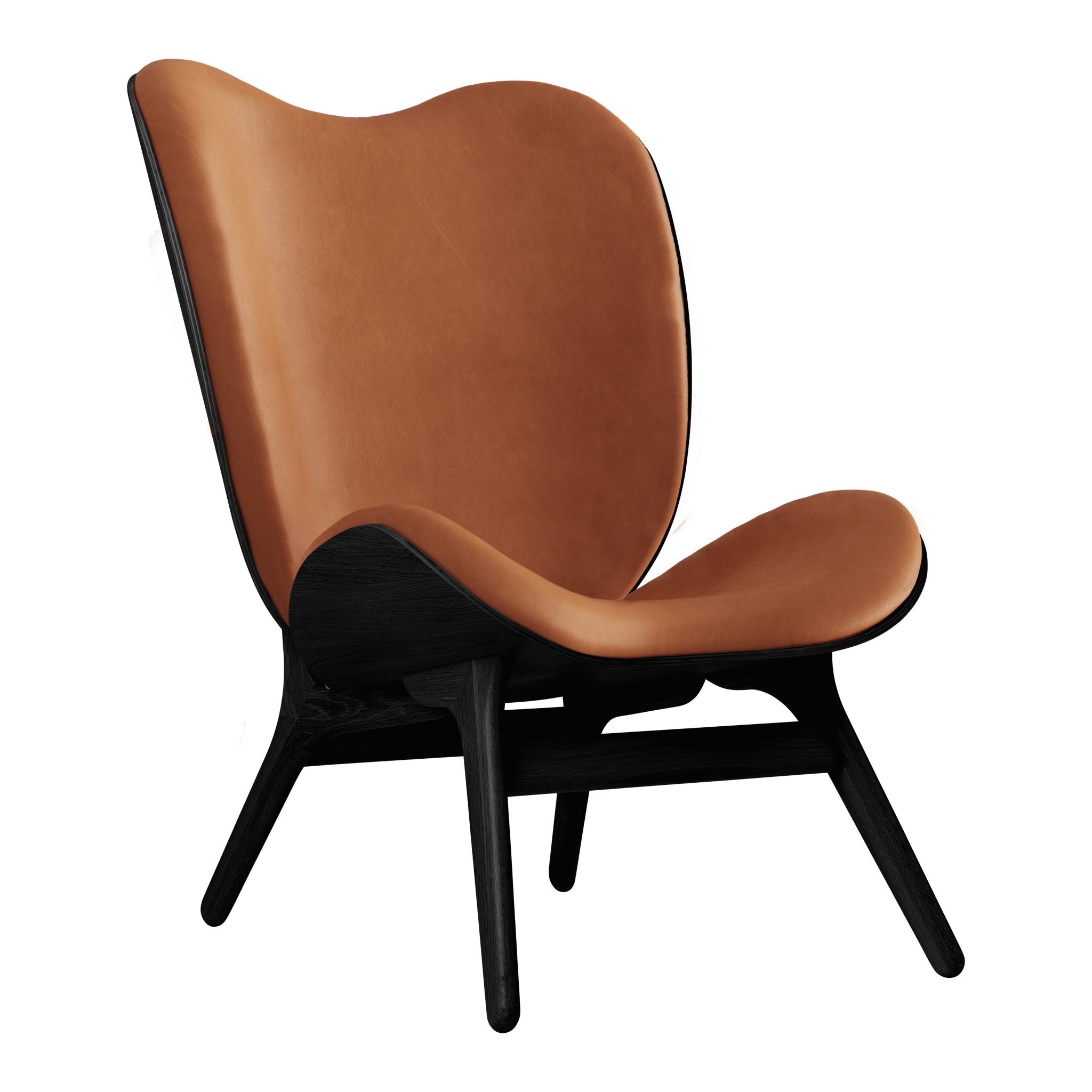 Umage A Conversation Piece loungestol, høj - Black Oak / Dunes Rust