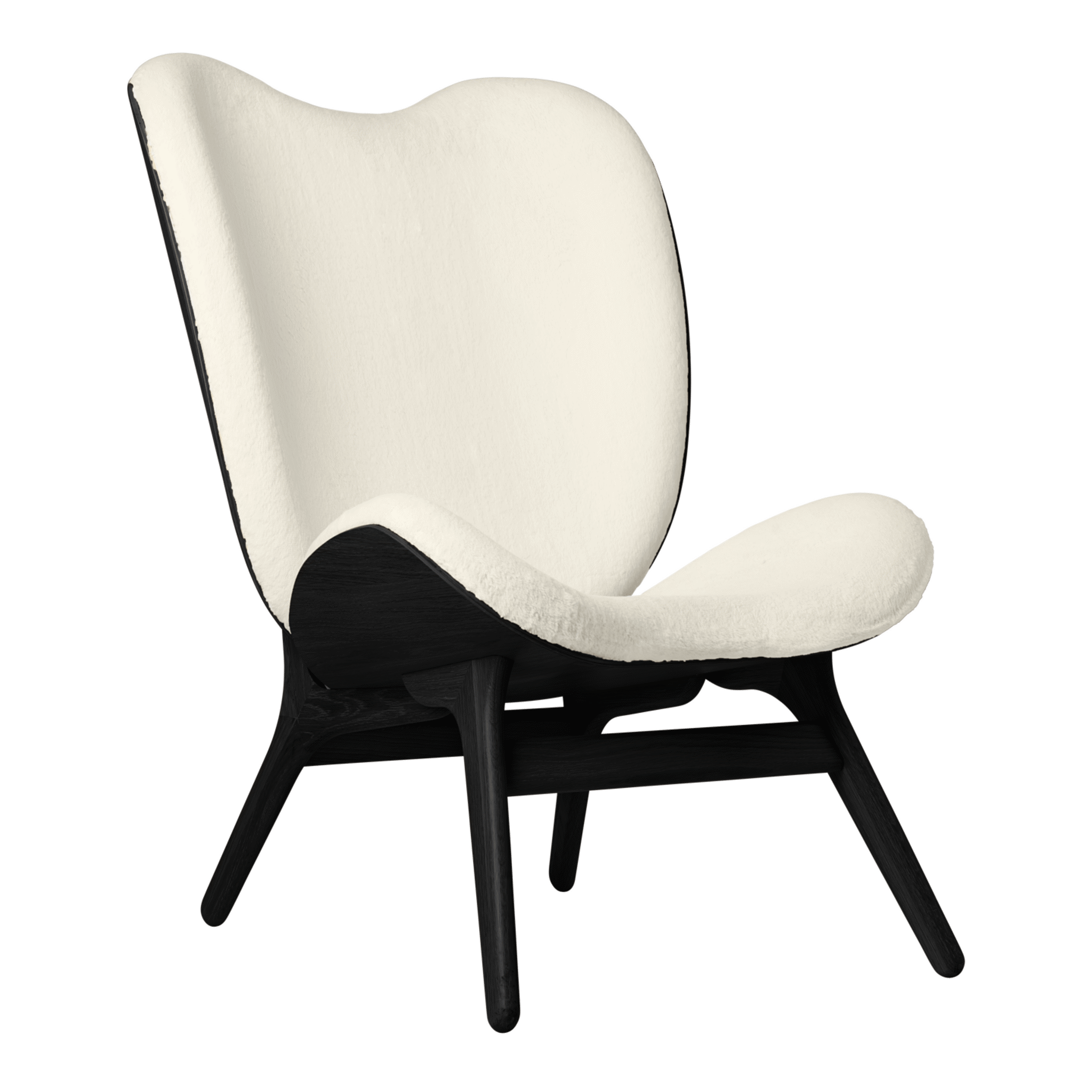Umage A Conversation Piece loungestol, høj - Black Oak / Teddy White