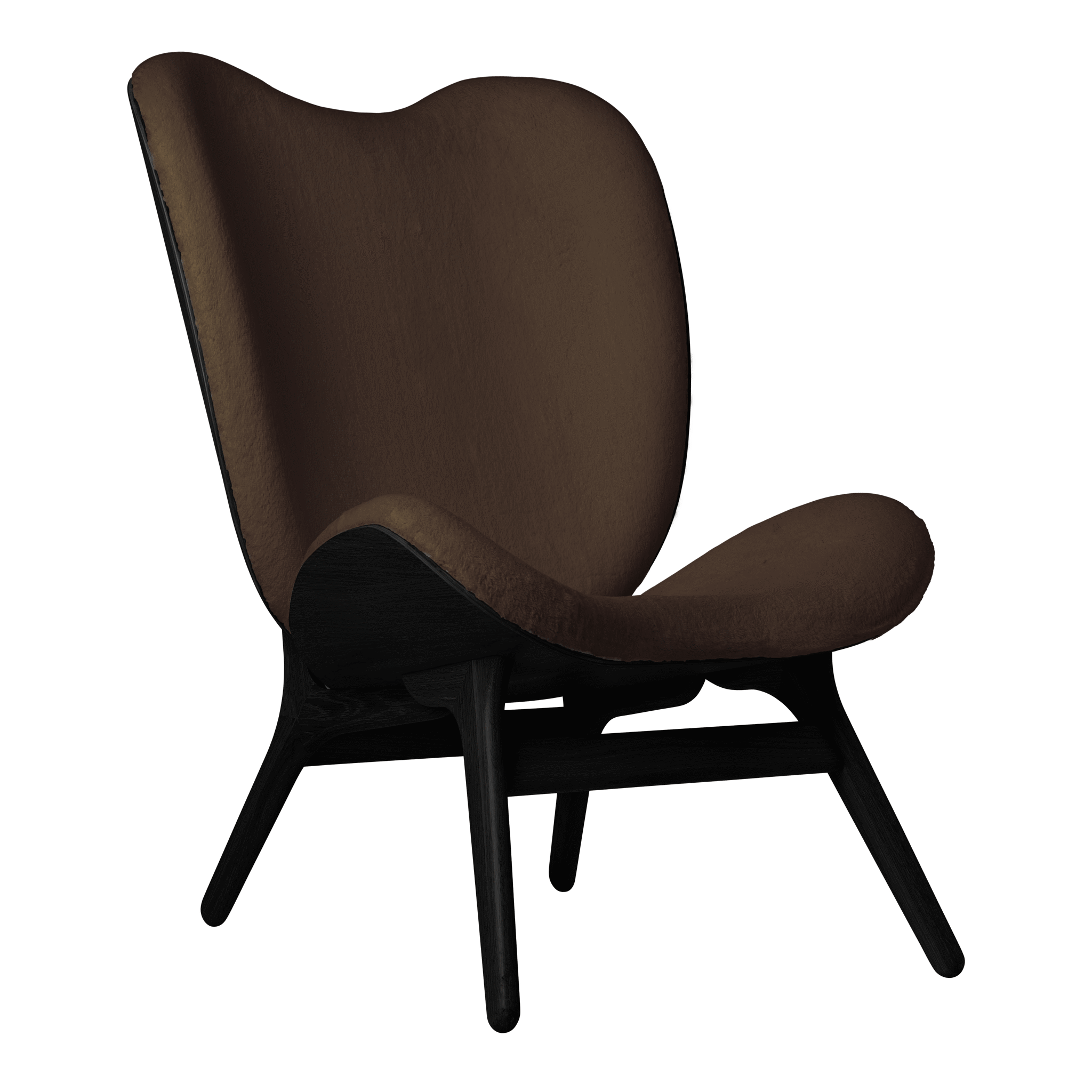Umage A Conversation Piece loungestol, høj - Black Oak / Teddy Brown