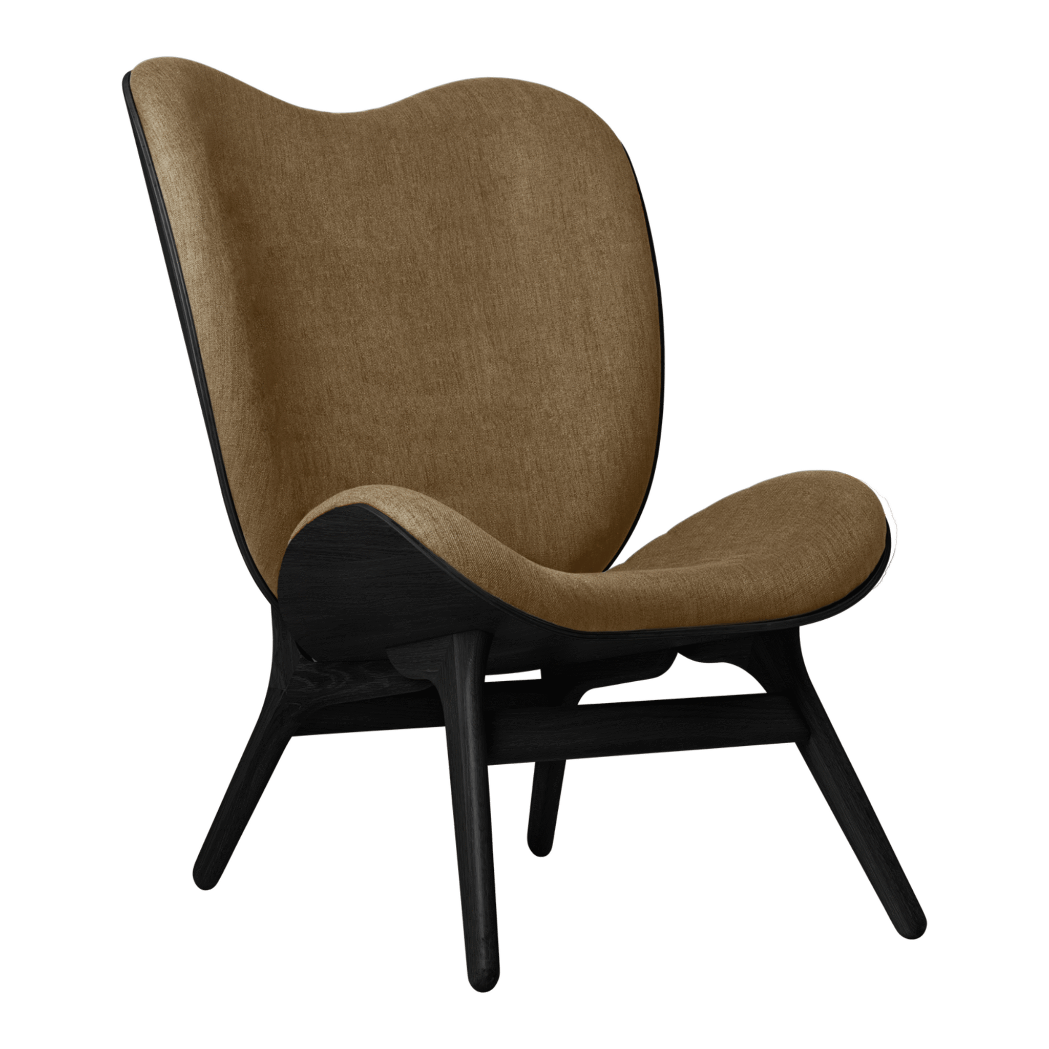 Umage A Conversation Piece loungestol, høj - Black Oak / Sugar Brown