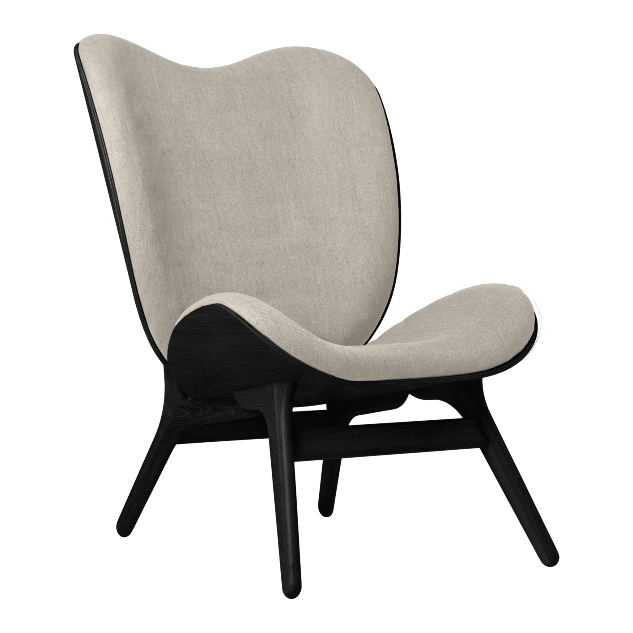 Umage A Conversation Piece loungestol, høj - Black Oak / White Sands