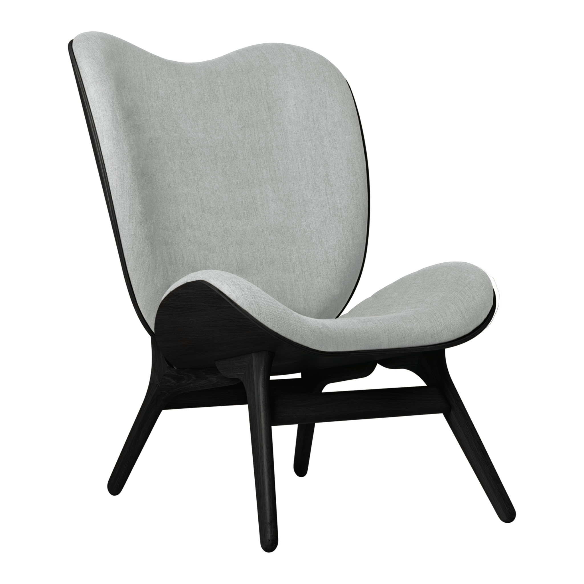 Umage A Conversation Piece loungestol, høj - Black Oak / Sterling