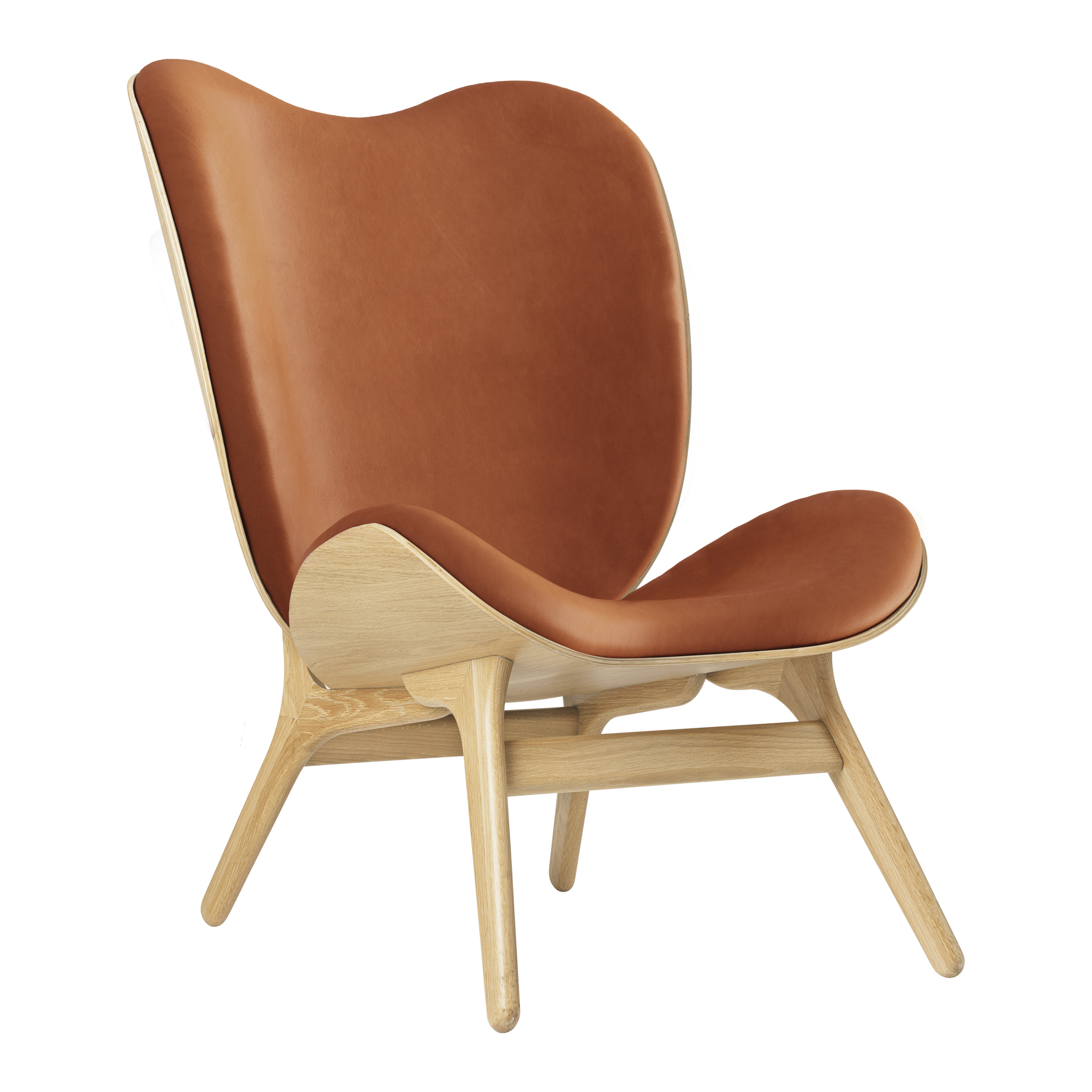 Umage A Conversation Piece loungestol, høj - Oak / Dunes Rust