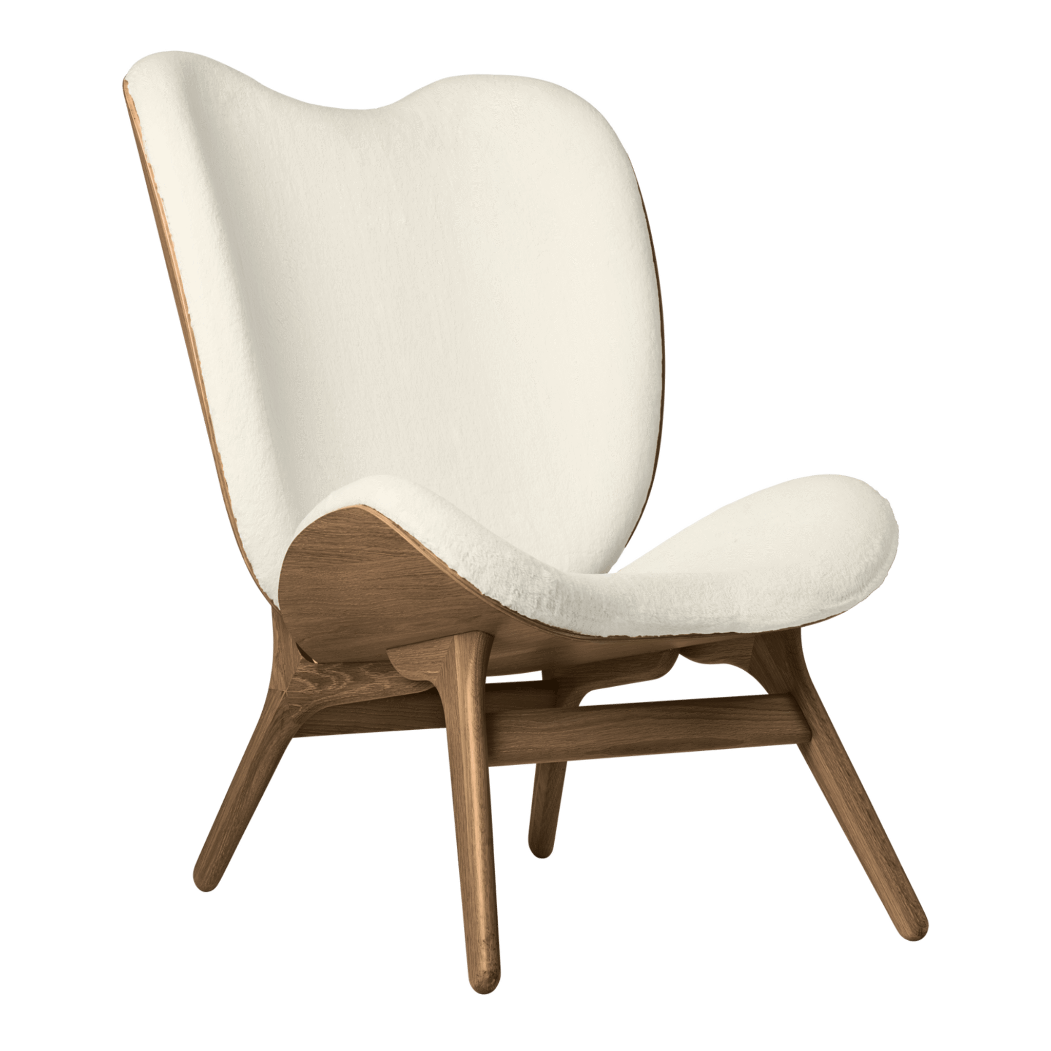 Umage A Conversation Piece loungestol, høj - Dark Oak / Teddy White