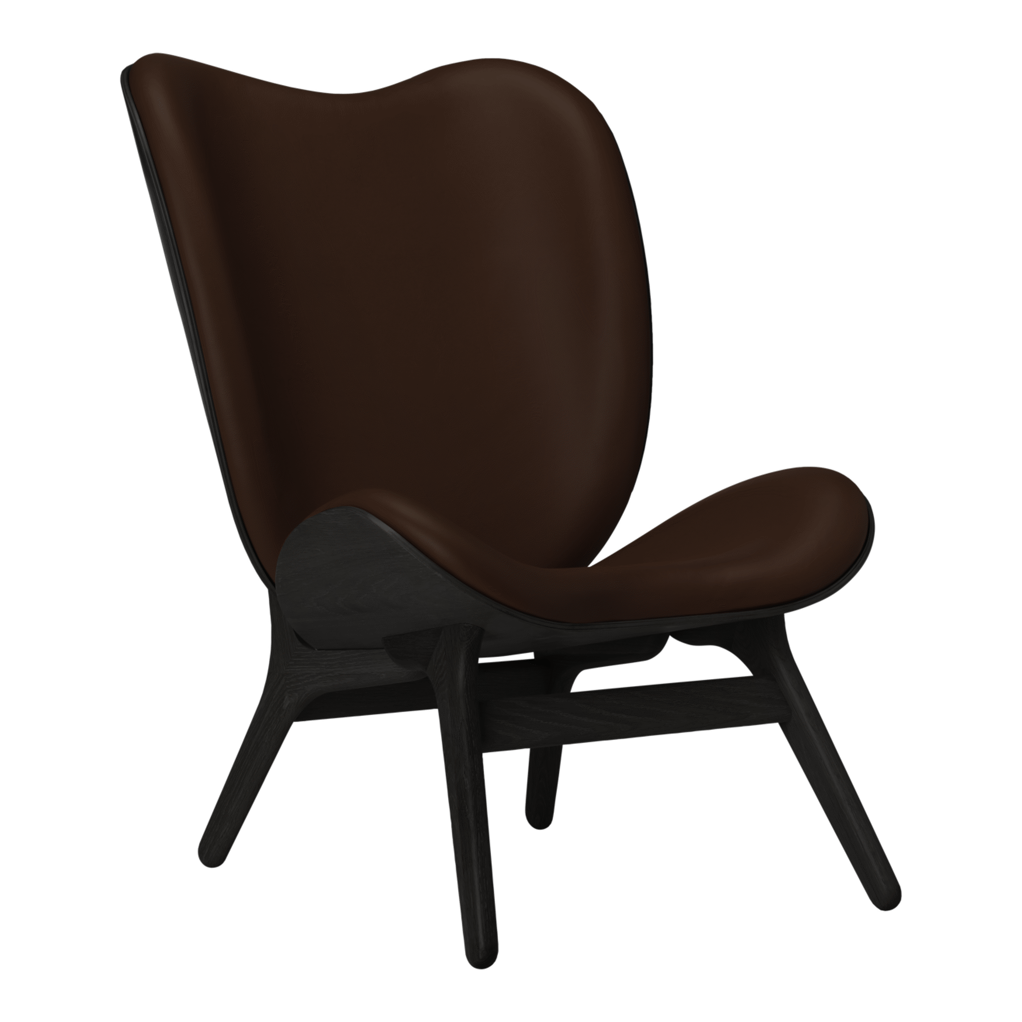 Umage A Conversation Piece loungestol, høj - Black Oak / Brown