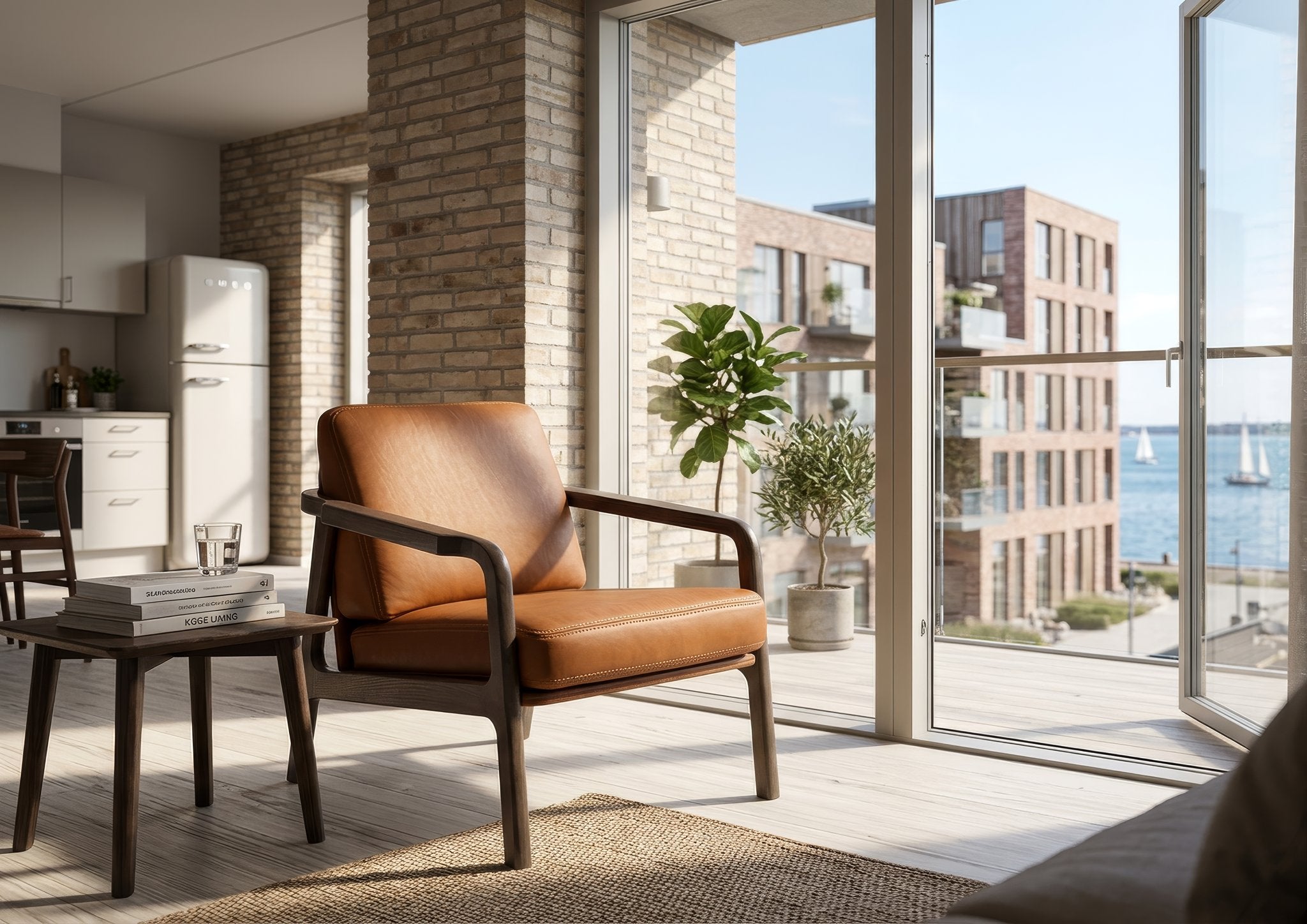 BD Select lænestol – cognac læder – billede 2