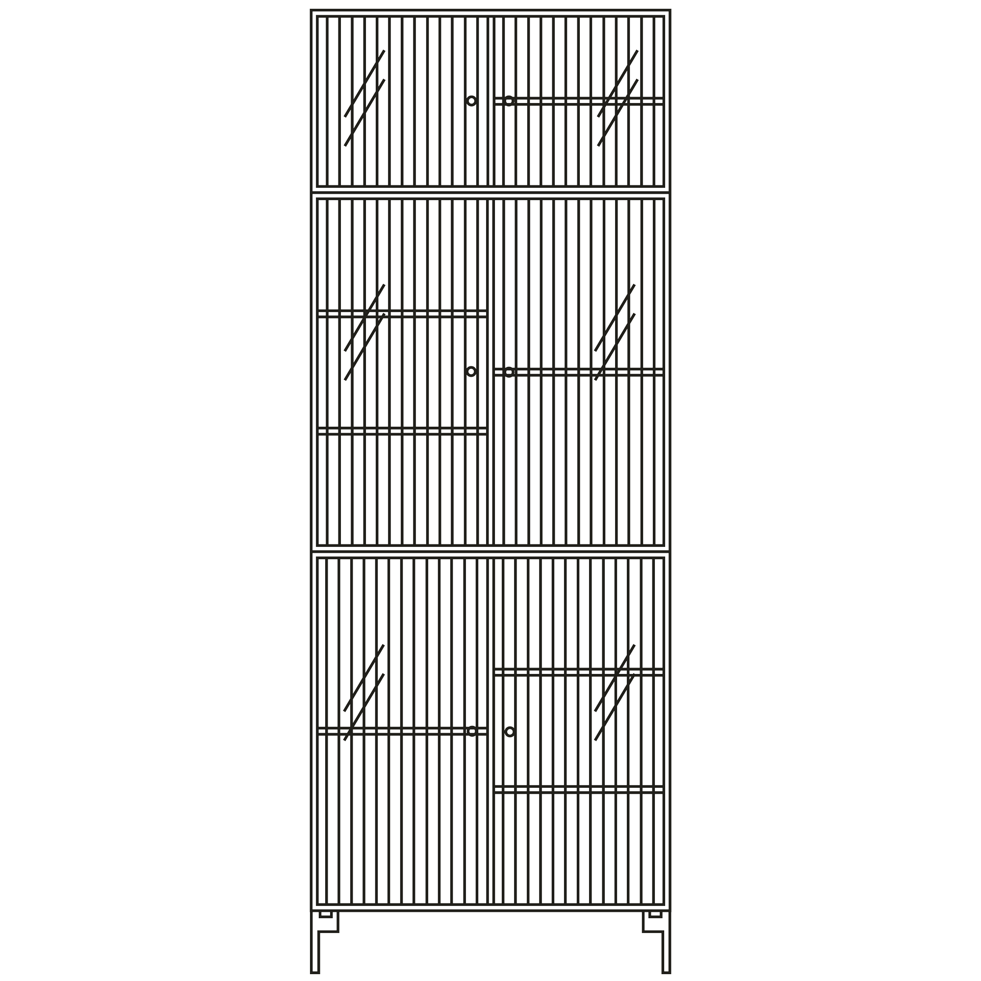 Montana RIPPLE IV vitrineskab – måltegning